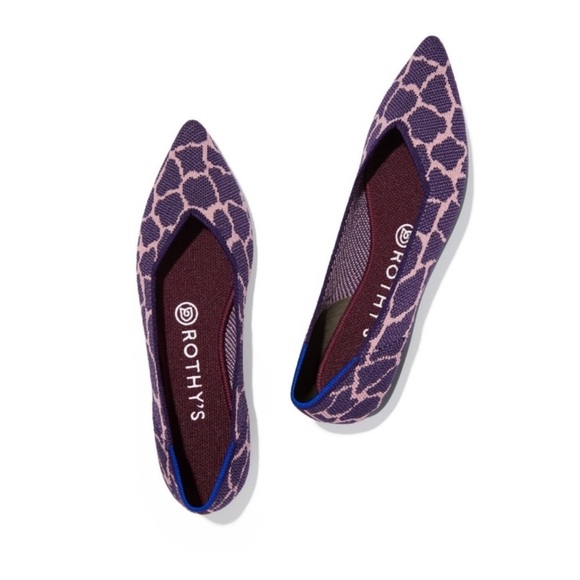 Rothy’s The Point Violet Giraffe Retired Women’s Size 9.5 New - Picture 1 of 8